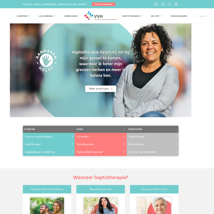 Homepage Vereniging van Haptothrapeuten